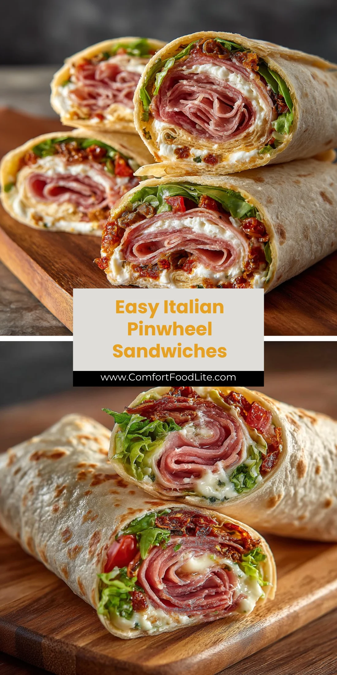 Easy Italian Pinwheel Sandwiches