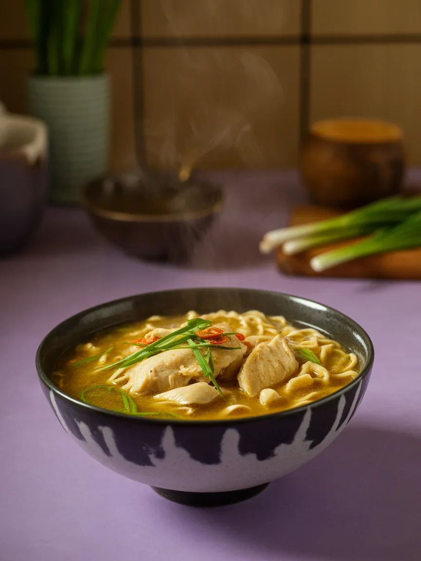 Ginger Garlic Chicken Noodle Soup