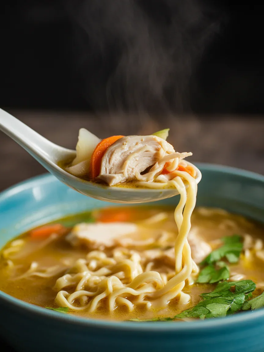 Ginger Garlic Chicken Noodle Soup