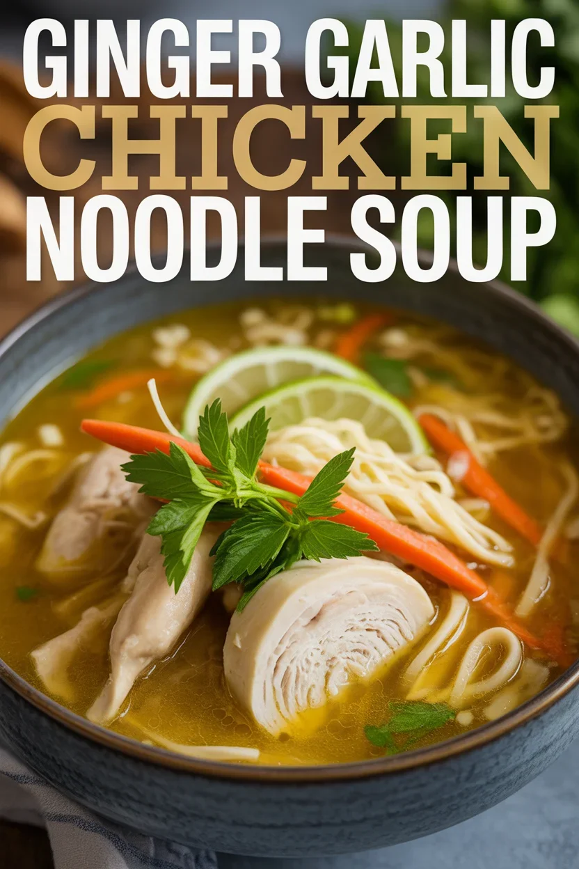 Ginger Garlic Chicken Noodle Soup