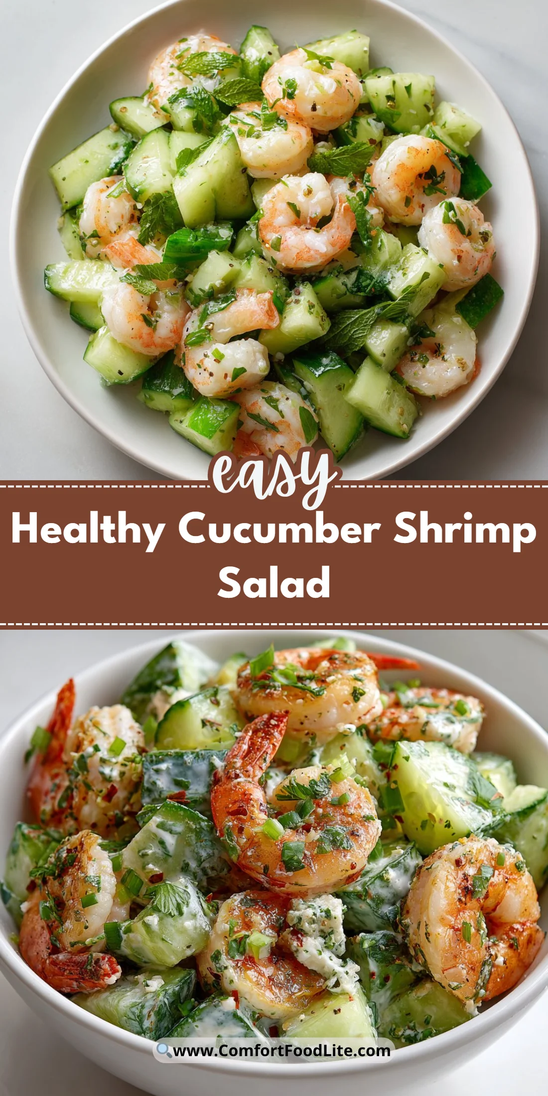 Healthy Cucumber Shrimp Salad