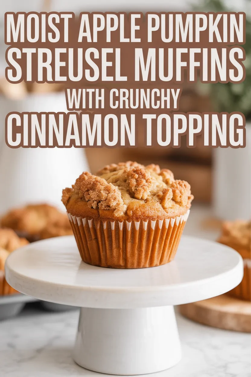 Apple Pumpkin Streusel Muffins