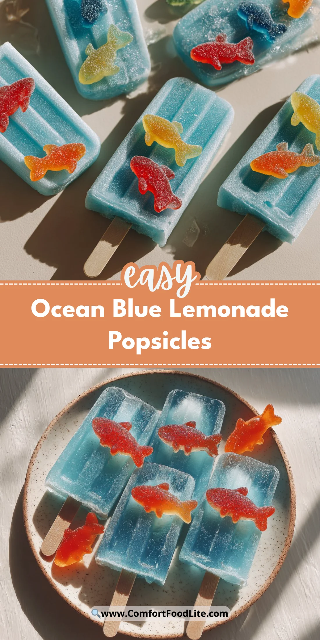 Ocean Blue Lemonade Popsicles