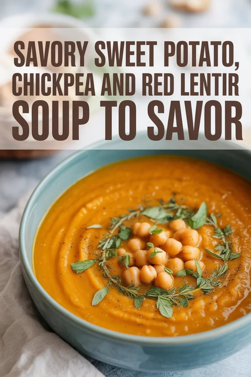 SWEET POTATO, CHICKPEA AND RED LENTIL SOUP