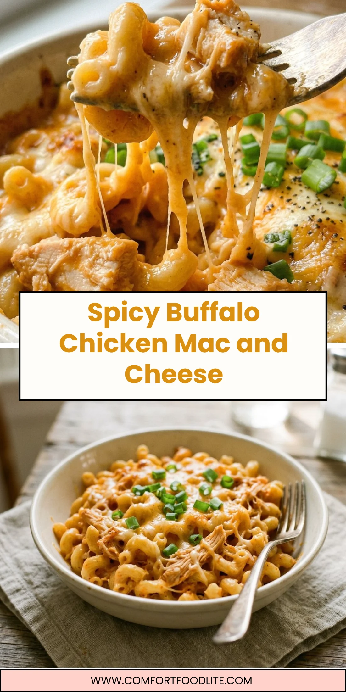 Spicy Buffalo Chicken Mac and Cheese