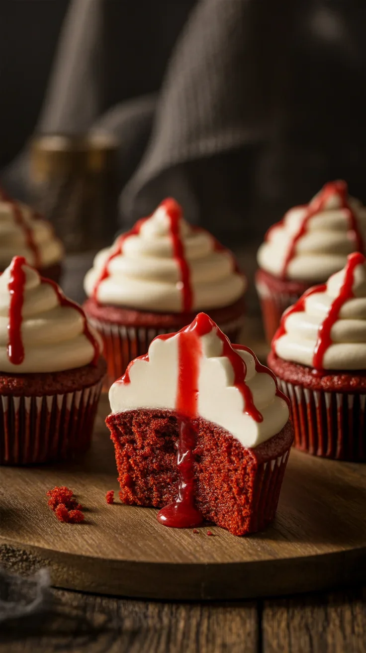 ampire Bite Halloween Cupcakes